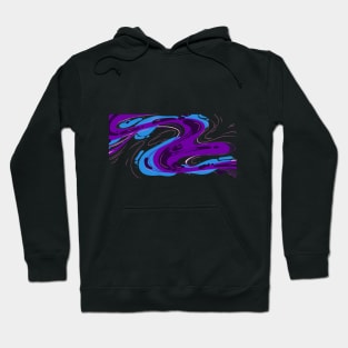 Fluid Blue & Purple Ink Abstract Hoodie